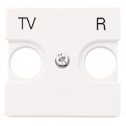 Накладка для TV-R розетки, 2-модульная, серия Zenit, цвет альпийский белый