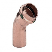Уголок Viega d88,9 под пресс, НВ 45° Profipress XL с SC-Contur, медь