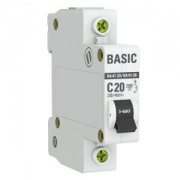 Автоматический выключатель EKF Basic ВА 47-29 1P 20А (C) 4,5кА (автомат электрический)