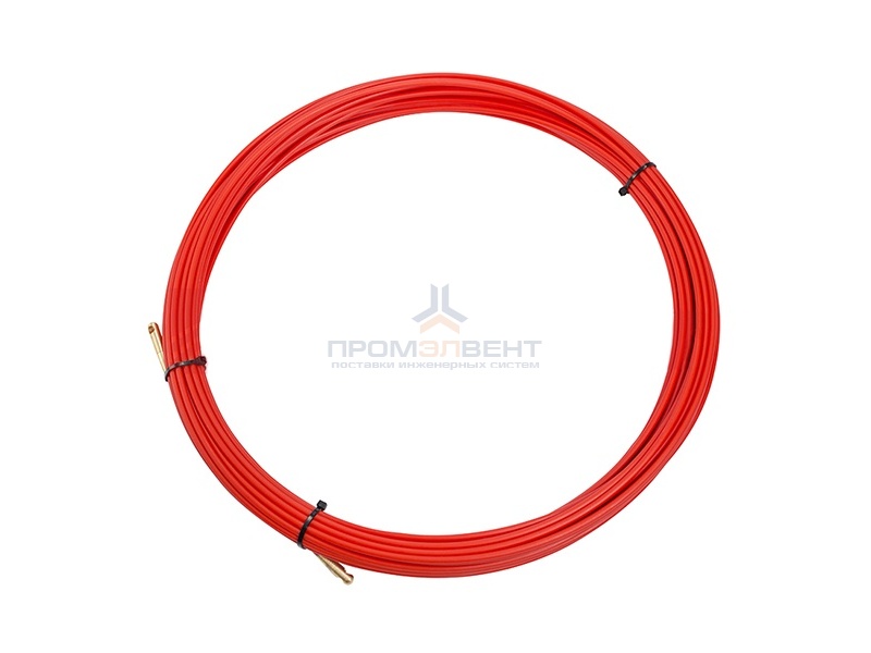 Кабельная протяжка стеклопруток d3,5мм, 20м красная, (мини УЗК в бухте)